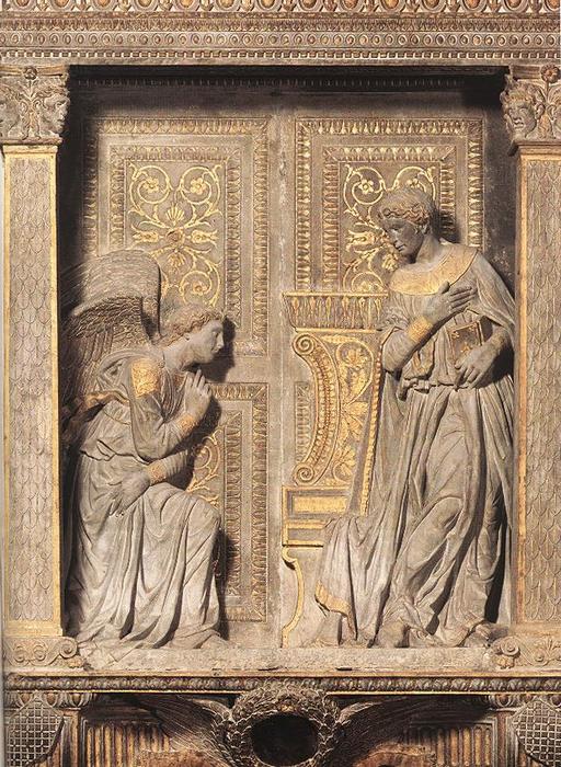 WikiOO.org - 백과 사전 - 회화, 삽화 Donatello - Annunciation 1
