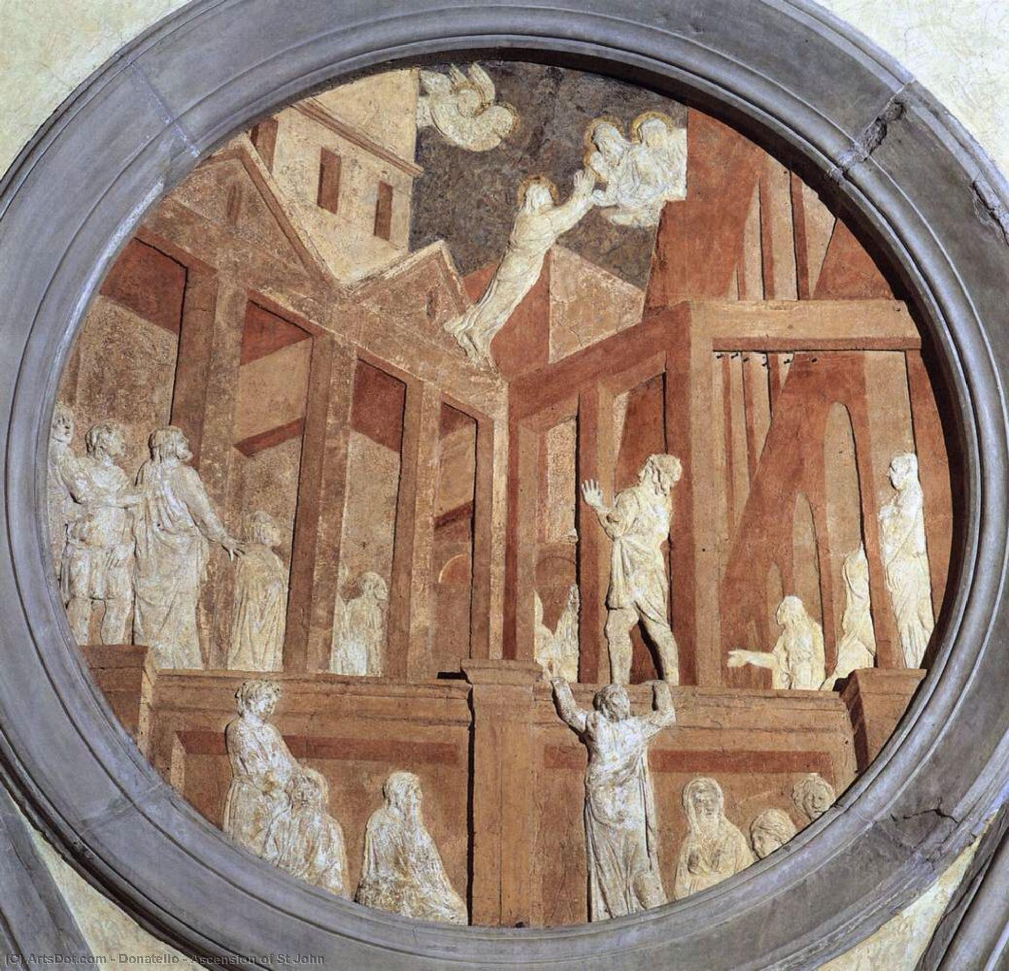 Wikioo.org – L'Encyclopédie des Beaux Arts - Peinture, Oeuvre de Donatello - L ascension de st John