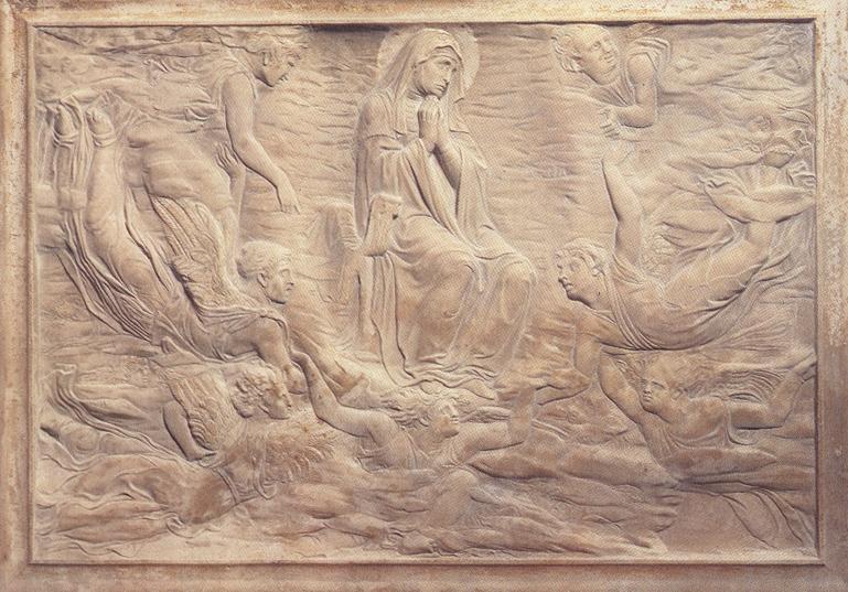 WikiOO.org - Enciklopedija dailės - Tapyba, meno kuriniai Donatello - Assumption of the Virgin (detail of the Brancacci tomb)