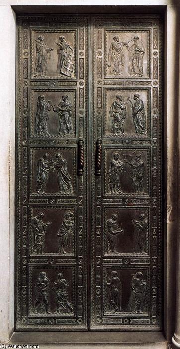 WikiOO.org - Enciclopédia das Belas Artes - Pintura, Arte por Donatello - Door with the representation of Martyrs