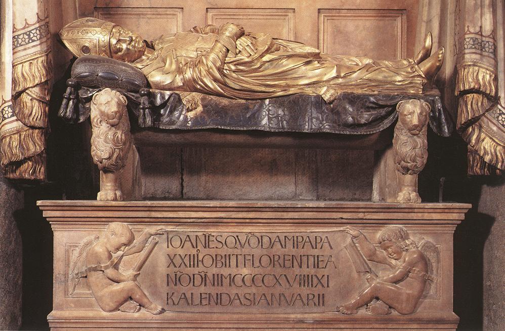 Wikioo.org - The Encyclopedia of Fine Arts - Painting, Artwork by Donatello - Funeral Monument to John XXIII (detail 1)