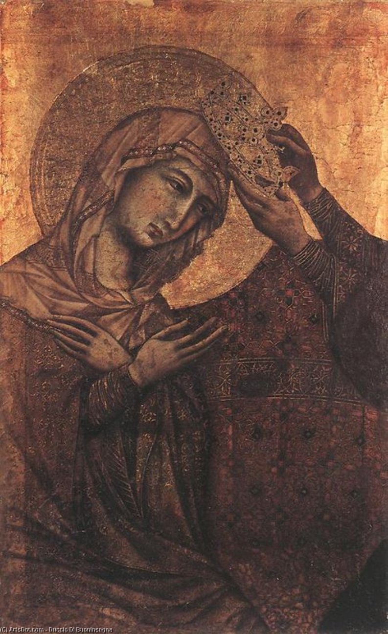 WikiOO.org - Encyclopedia of Fine Arts - Maalaus, taideteos Duccio Di Buoninsegna - Coronation of the Virgin