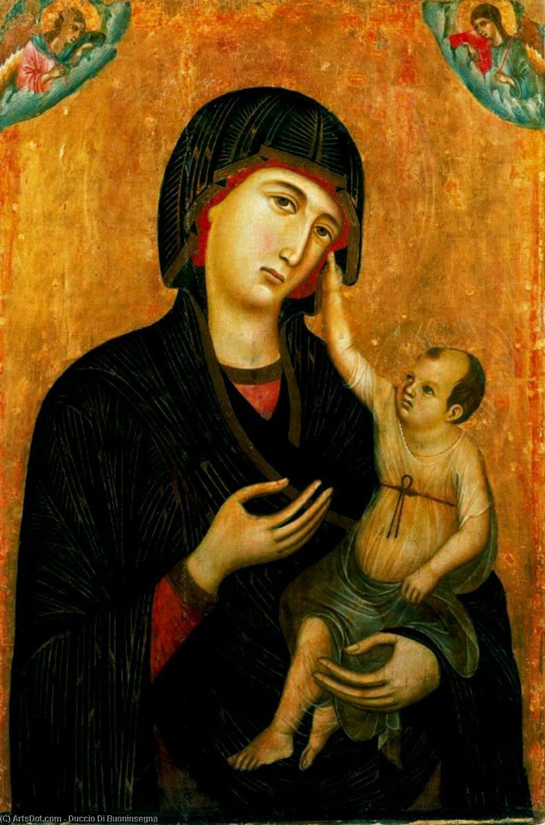 Wikioo.org – L'Encyclopédie des Beaux Arts - Peinture, Oeuvre de Duccio Di Buoninsegna - Crevole Madone