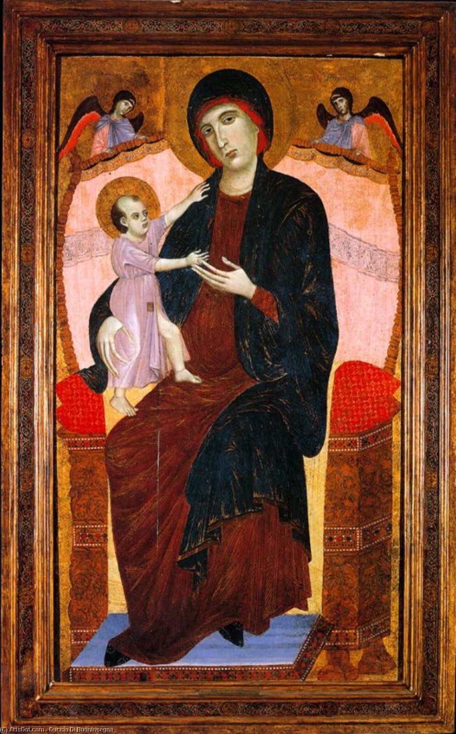Wikioo.org - The Encyclopedia of Fine Arts - Painting, Artwork by Duccio Di Buoninsegna - Gualino Madonna
