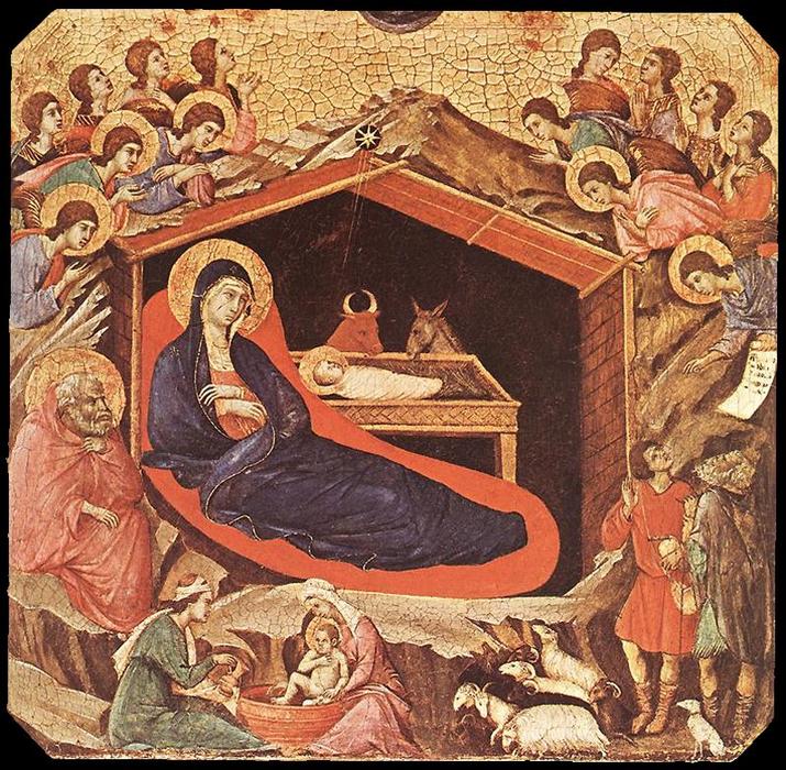 WikiOO.org - Enciclopedia of Fine Arts - Pictura, lucrări de artă Duccio Di Buoninsegna - La Maestà. La Natividad