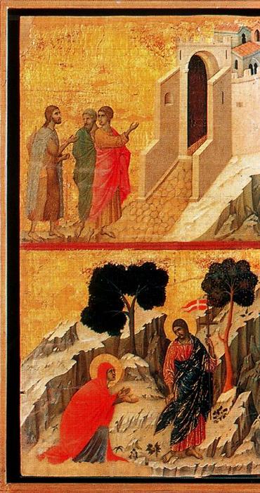 Wikioo.org - The Encyclopedia of Fine Arts - Painting, Artwork by Duccio Di Buoninsegna - La Maestà. Parte Posterior