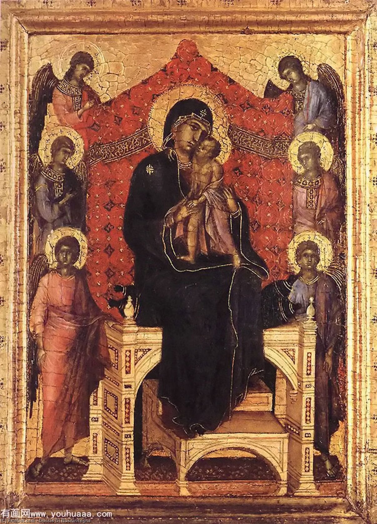 Wikioo.org - The Encyclopedia of Fine Arts - Painting, Artwork by Duccio Di Buoninsegna - La Maestá 13