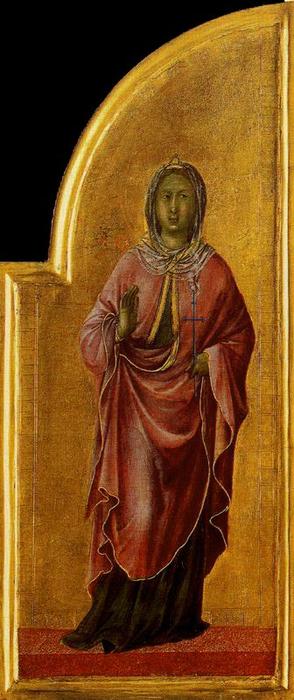 Wikioo.org - Bách khoa toàn thư về mỹ thuật - Vẽ tranh, Tác phẩm nghệ thuật Duccio Di Buoninsegna - Tríptico de Londres. Santa Inés