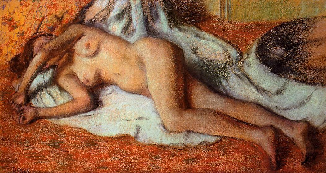 Wikioo.org – La Enciclopedia de las Bellas Artes - Pintura, Obras de arte de Edgar Degas - Después del baño 10