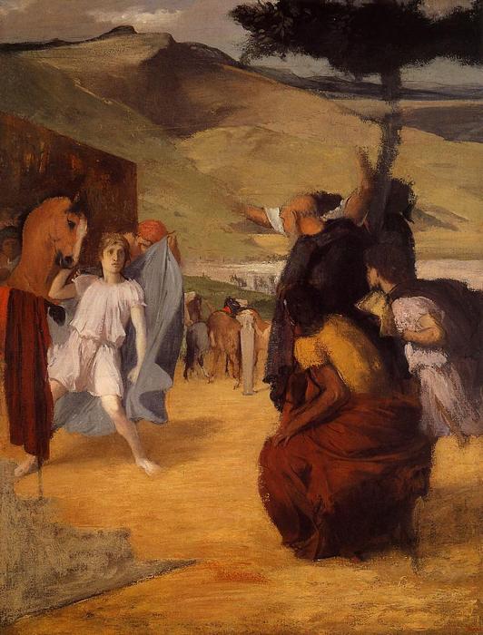 Wikioo.org – L'Enciclopedia delle Belle Arti - Pittura, Opere di Edgar Degas - Alessandro e Bucefalo