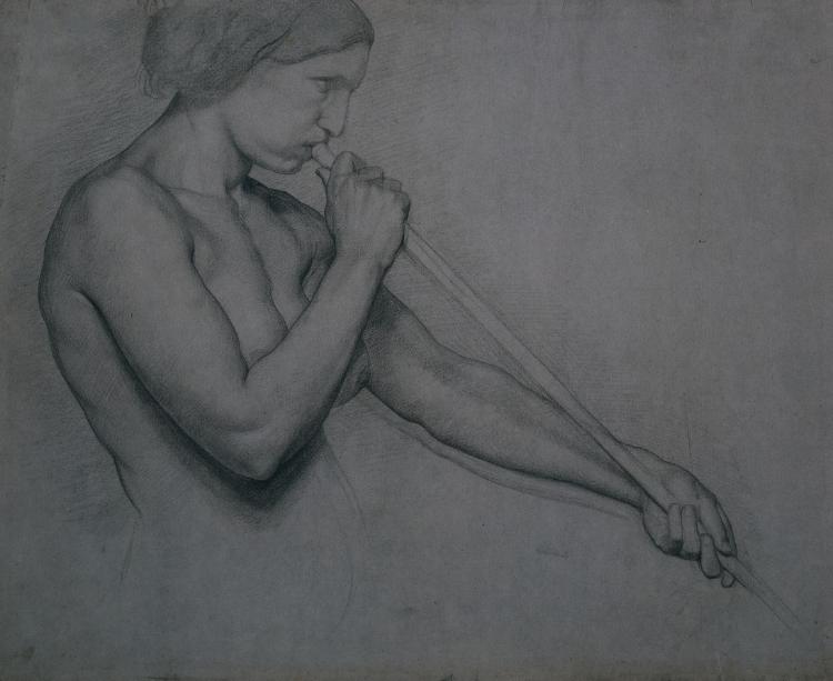 WikiOO.org – 美術百科全書 - 繪畫，作品 Edgar Degas - 天使吹小号