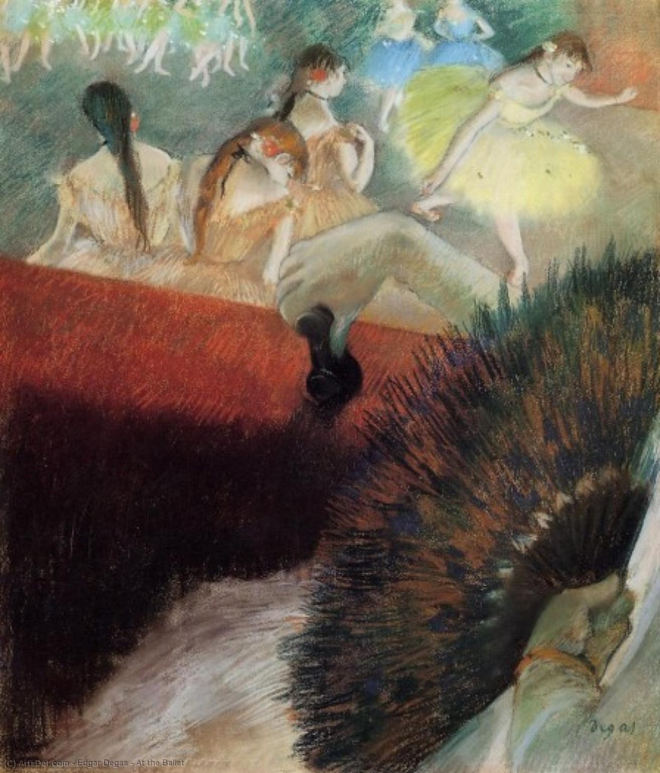 Wikioo.org - Bách khoa toàn thư về mỹ thuật - Vẽ tranh, Tác phẩm nghệ thuật Edgar Degas - At the Ballet