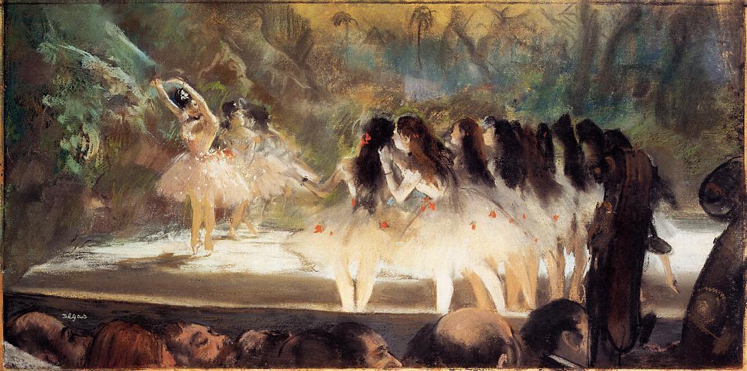 Wikioo.org - สารานุกรมวิจิตรศิลป์ - จิตรกรรม Edgar Degas - Ballet at the Paris Opers