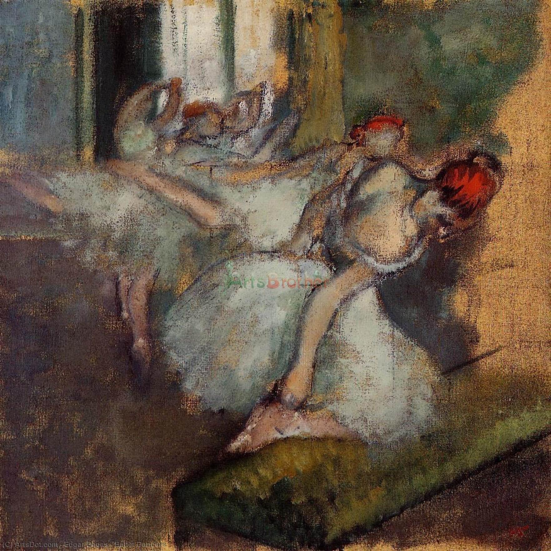Wikoo.org - موسوعة الفنون الجميلة - اللوحة، العمل الفني Edgar Degas - Ballet Dancers