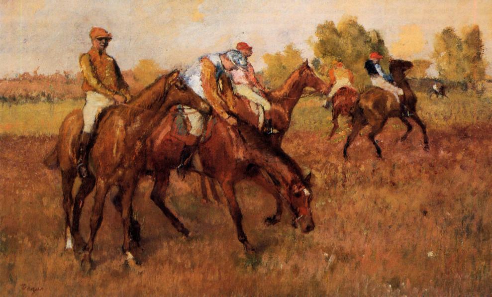 Wikioo.org - Bách khoa toàn thư về mỹ thuật - Vẽ tranh, Tác phẩm nghệ thuật Edgar Degas - Before the Race 1