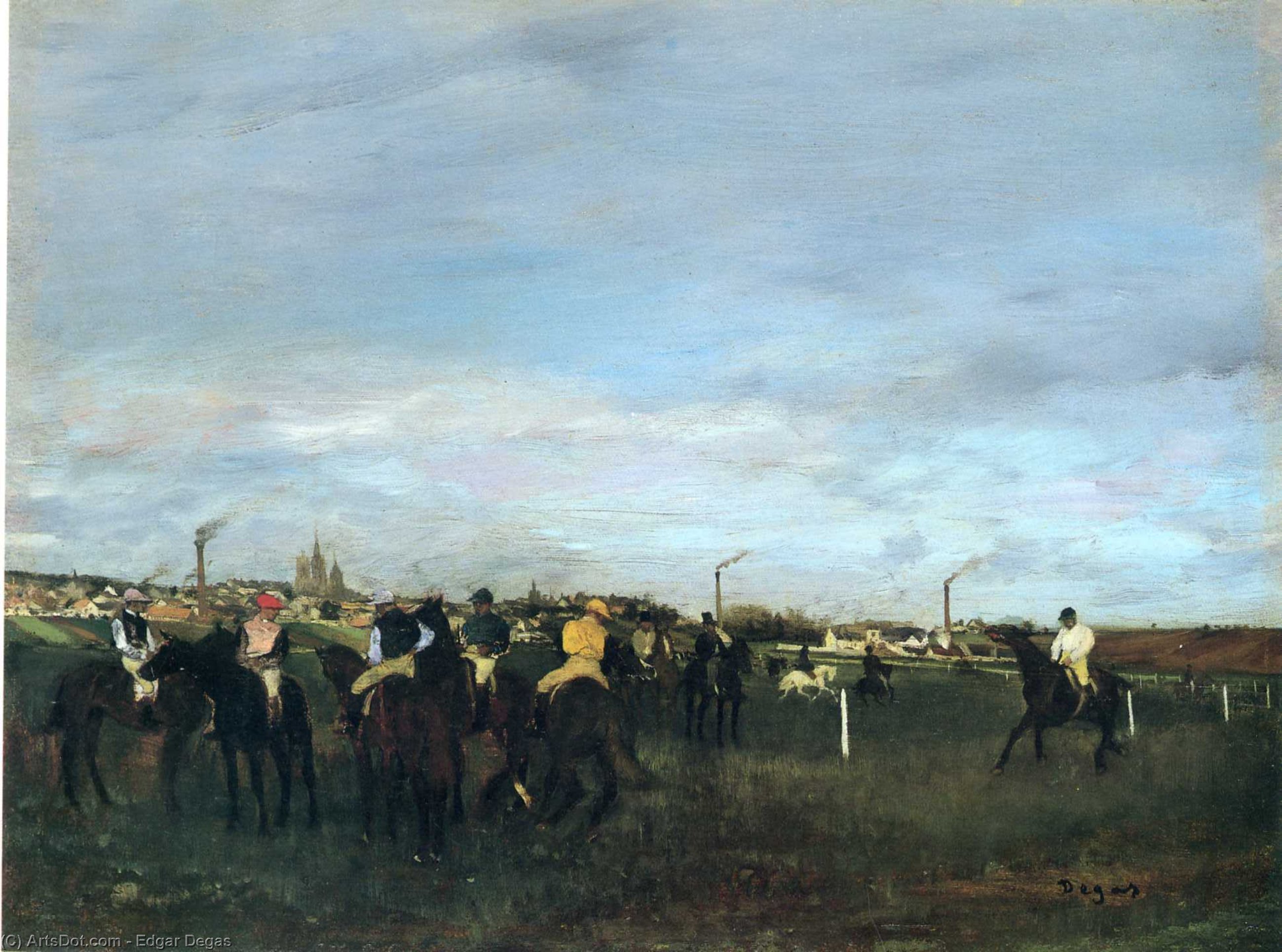 Wikioo.org - The Encyclopedia of Fine Arts - Painting, Artwork by Edgar Degas - Before the Race