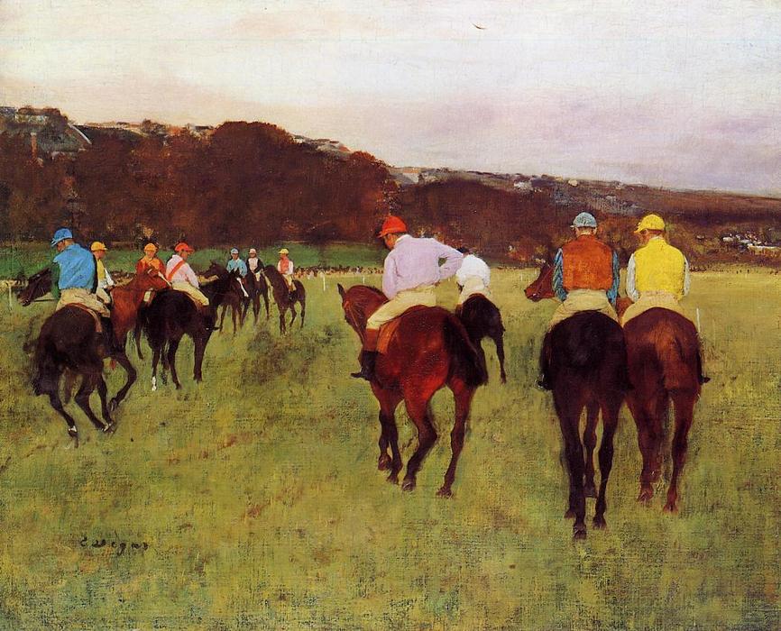 WikiOO.org - Enciklopedija likovnih umjetnosti - Slikarstvo, umjetnička djela Edgar Degas - Before the Race 4