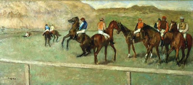 WikiOO.org - Εγκυκλοπαίδεια Καλών Τεχνών - Ζωγραφική, έργα τέχνης Edgar Degas - Before the Race 5