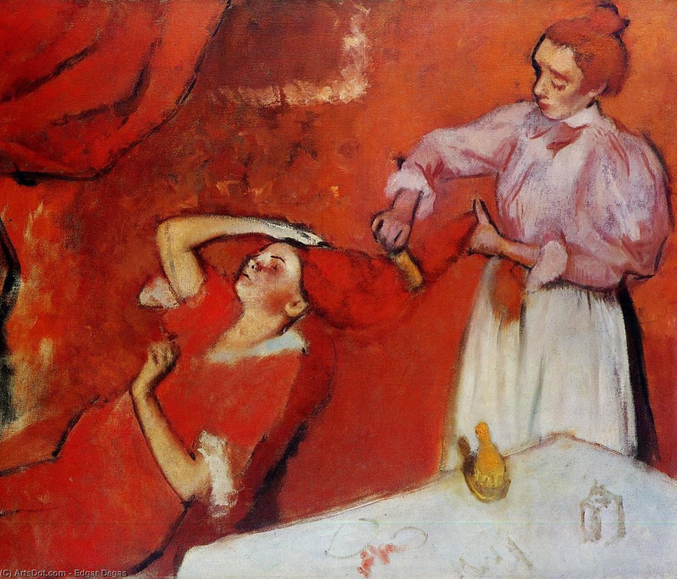 Wikioo.org - The Encyclopedia of Fine Arts - Painting, Artwork by Edgar Degas - Combing the Hair 2