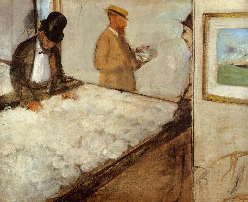 Wikioo.org - The Encyclopedia of Fine Arts - Painting, Artwork by Edgar Degas - Cotton Merchants in New Orleans