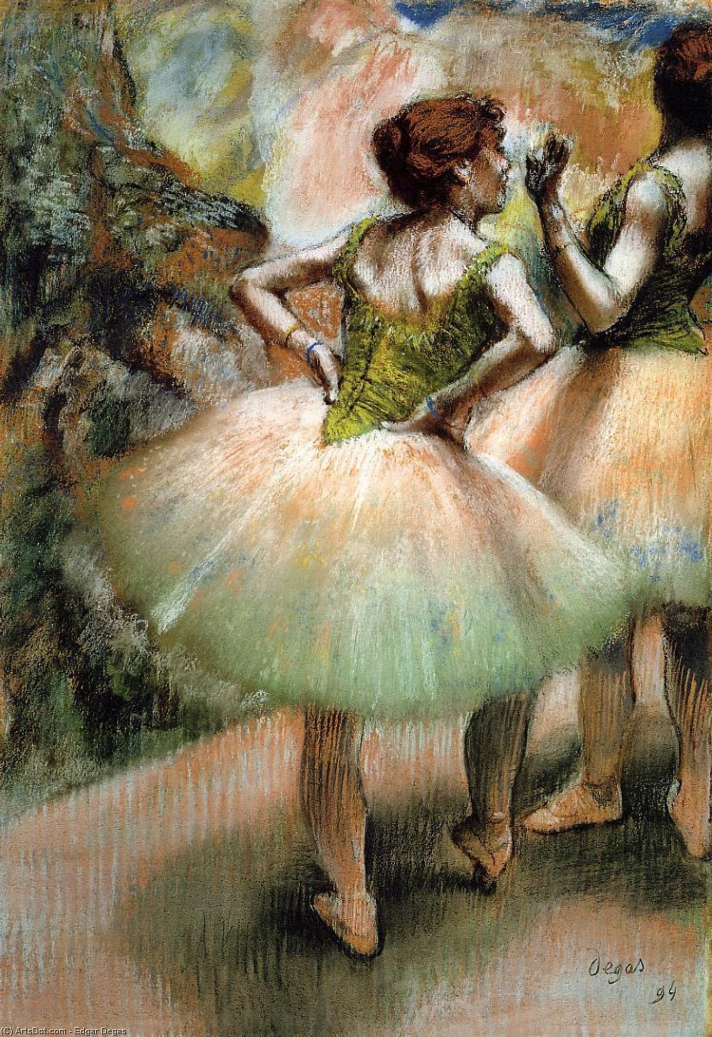 Wikioo.org - สารานุกรมวิจิตรศิลป์ - จิตรกรรม Edgar Degas - Dancer 1