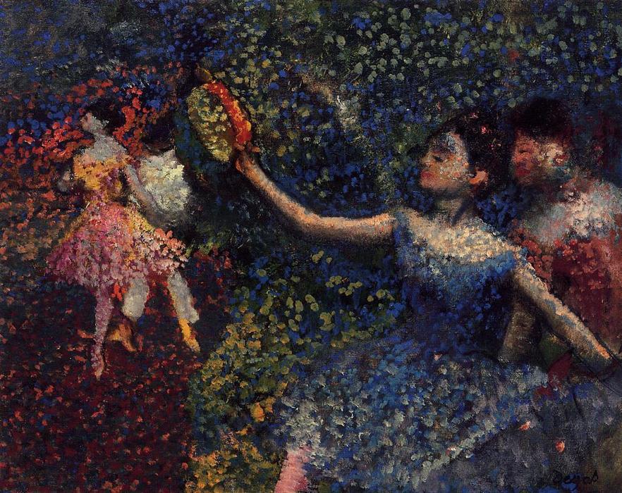 WikiOO.org - Encyclopedia of Fine Arts - Malba, Artwork Edgar Degas - Dancer and Tambourine