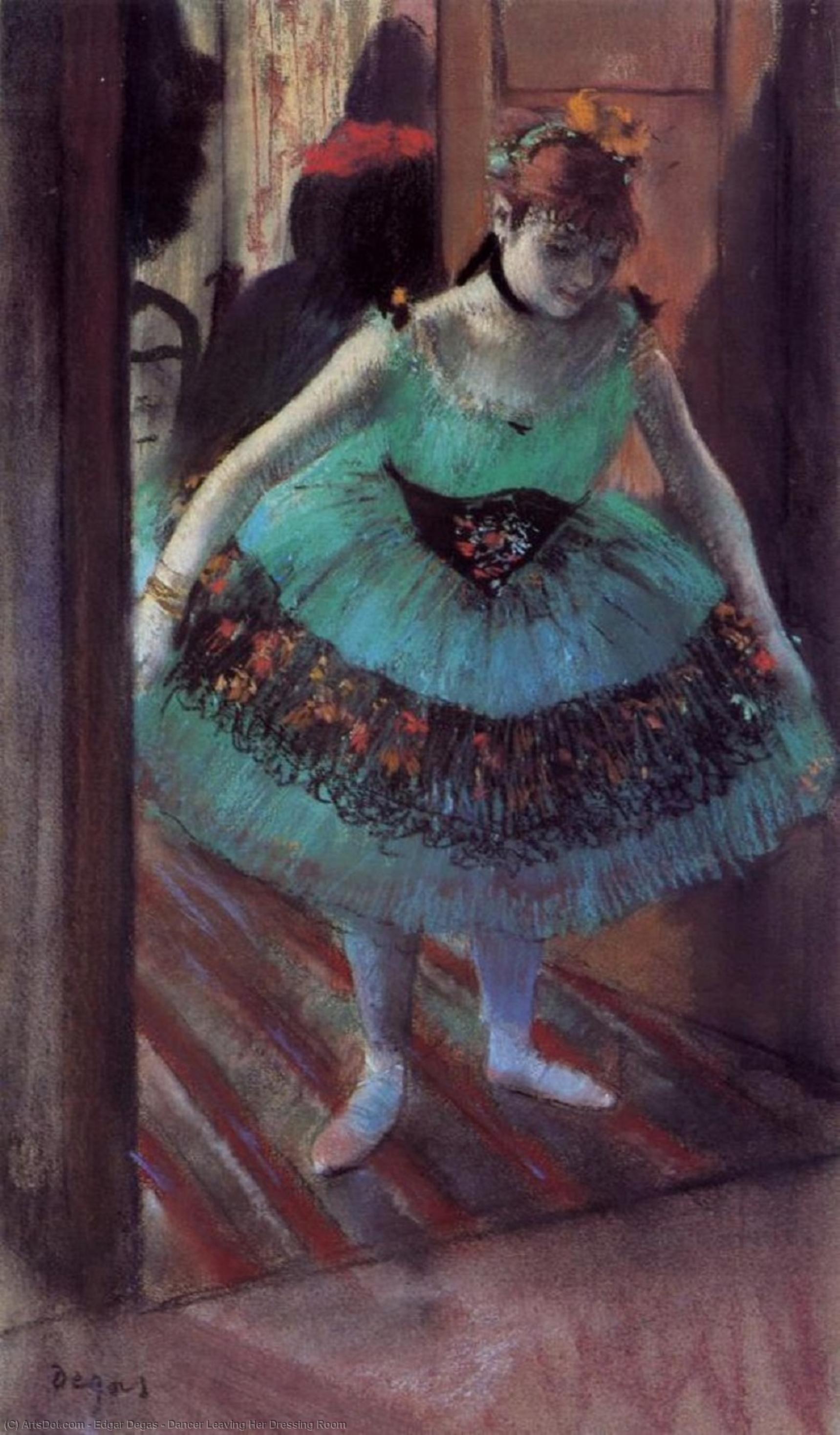 Wikioo.org – L'Enciclopedia delle Belle Arti - Pittura, Opere di Edgar Degas - Ballerino Lasciando suo spogliatoio