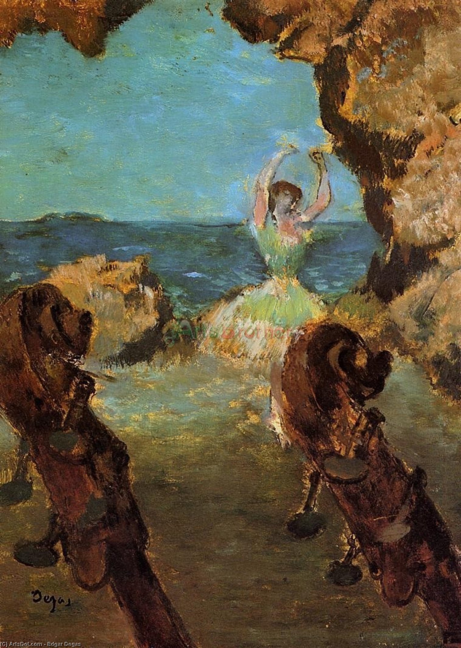 Wikioo.org – L'Encyclopédie des Beaux Arts - Peinture, Oeuvre de Edgar Degas - danseur sur scène