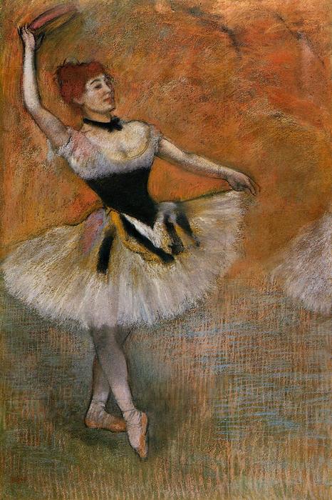 Wikoo.org - موسوعة الفنون الجميلة - اللوحة، العمل الفني Edgar Degas - Dancer with Tambourine