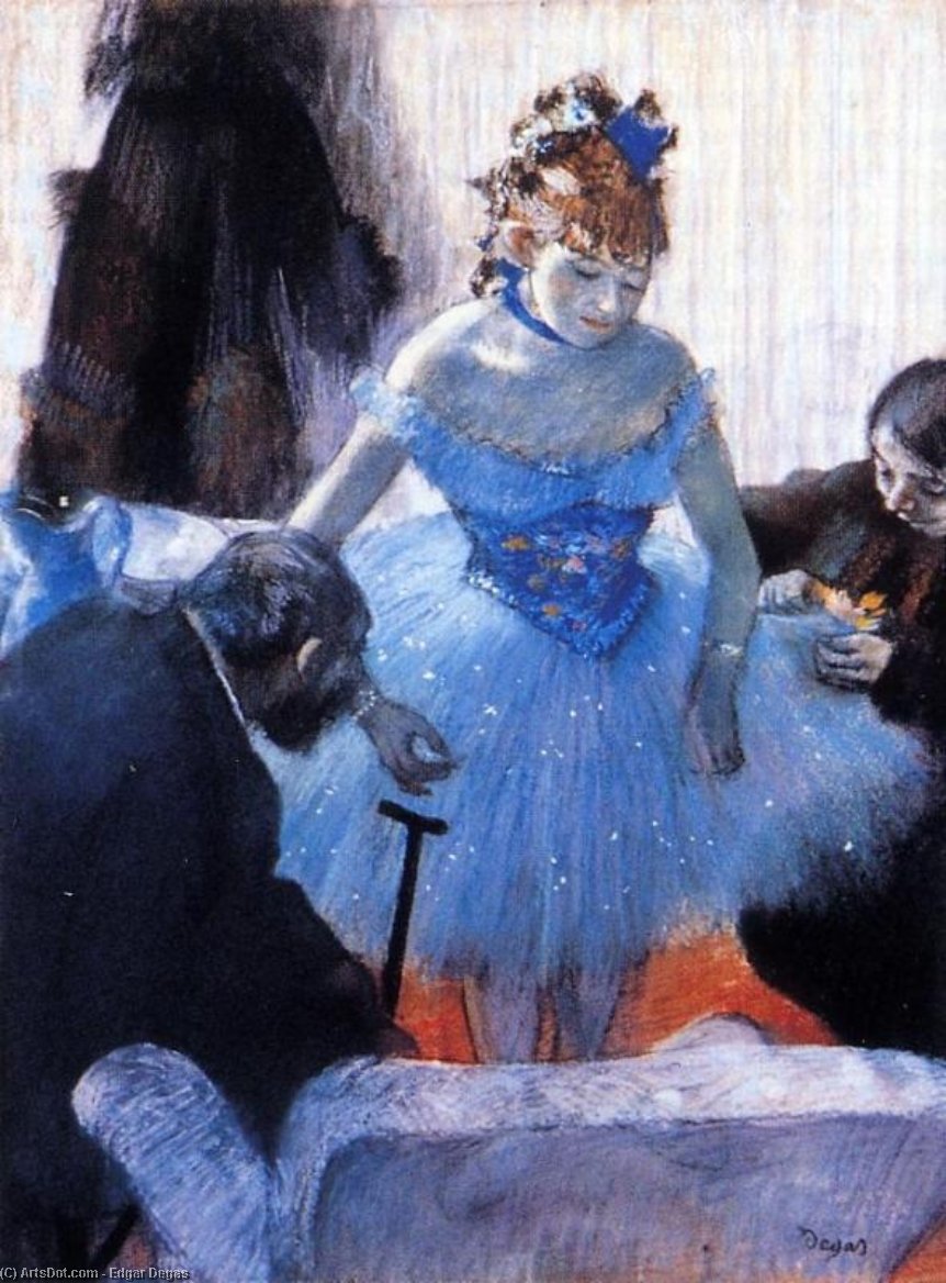 Wikioo.org – L'Enciclopedia delle Belle Arti - Pittura, Opere di Edgar Degas - Di Dancer Spogliatoio
