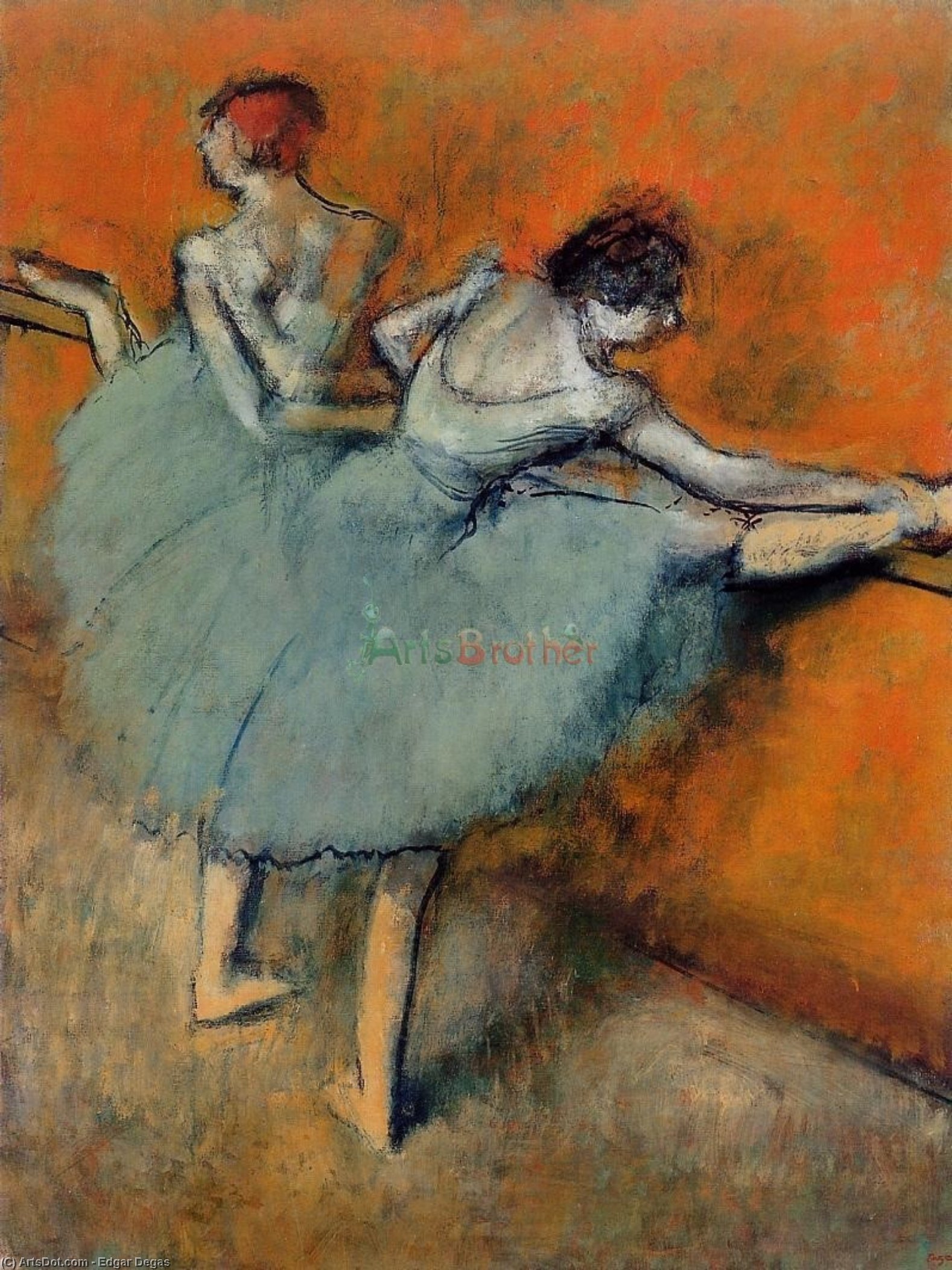WikiOO.org - دایره المعارف هنرهای زیبا - نقاشی، آثار هنری Edgar Degas - Dancers at the Barre 1