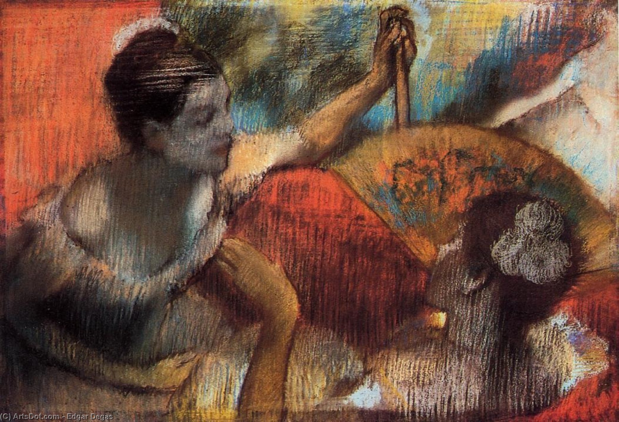 Wikioo.org – L'Enciclopedia delle Belle Arti - Pittura, Opere di Edgar Degas - ballerini in un box