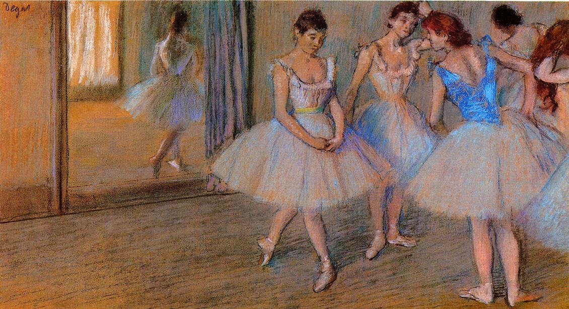 WikiOO.org - 백과 사전 - 회화, 삽화 Edgar Degas - Dancers in the Studio