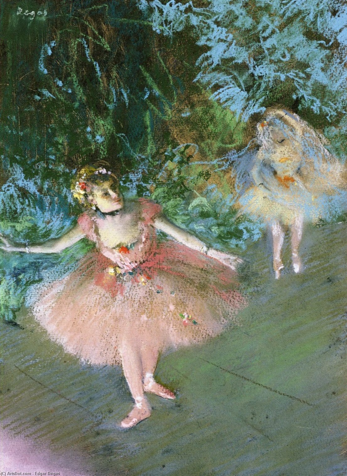WikiOO.org - אנציקלופדיה לאמנויות יפות - ציור, יצירות אמנות Edgar Degas - Dancers on Set