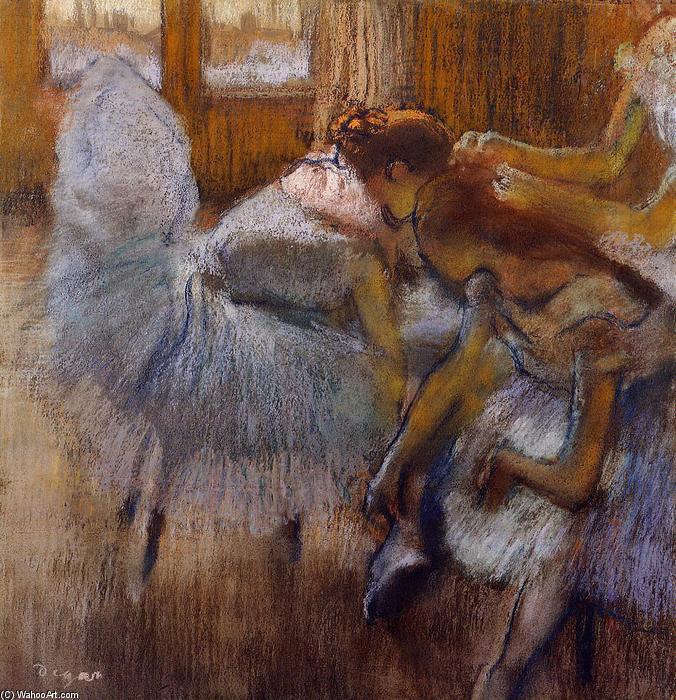 Wikioo.org – L'Enciclopedia delle Belle Arti - Pittura, Opere di Edgar Degas - Ballerini Relaxing
