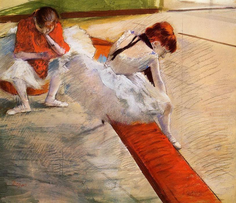 Wikoo.org - موسوعة الفنون الجميلة - اللوحة، العمل الفني Edgar Degas - Dancers Resting