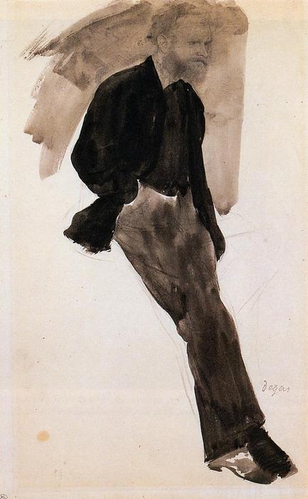 Wikioo.org - The Encyclopedia of Fine Arts - Painting, Artwork by Edgar Degas - Edouard Manet Standing