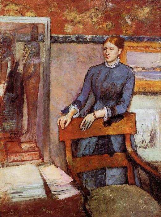 Wikioo.org - Bách khoa toàn thư về mỹ thuật - Vẽ tranh, Tác phẩm nghệ thuật Edgar Degas - Helene Rouart in Her Father's Study