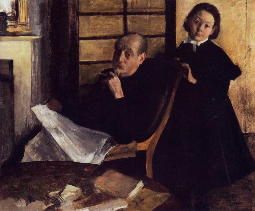 WikiOO.org - 百科事典 - 絵画、アートワーク Edgar Degas - アンリ·ド·ガス、彼Neice、ルーシー·ドガ