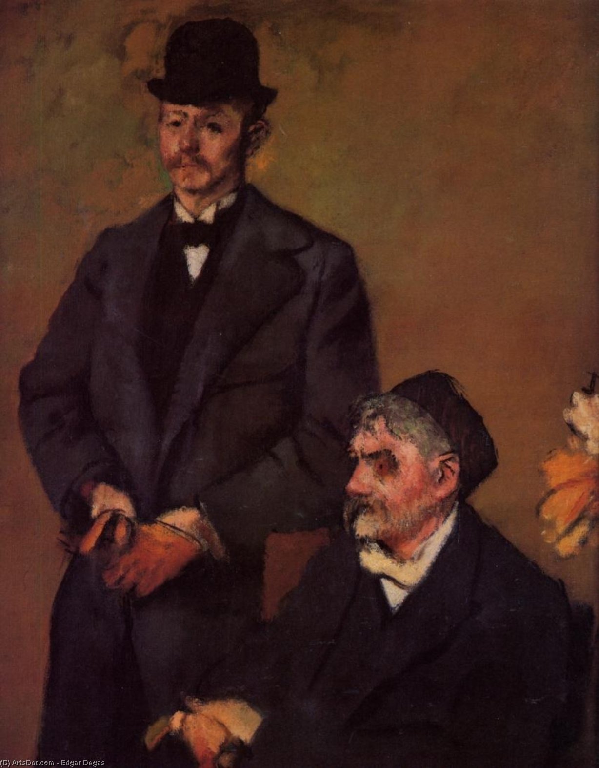 Wikioo.org - The Encyclopedia of Fine Arts - Painting, Artwork by Edgar Degas - Henri Rouart and His Son Alexis
