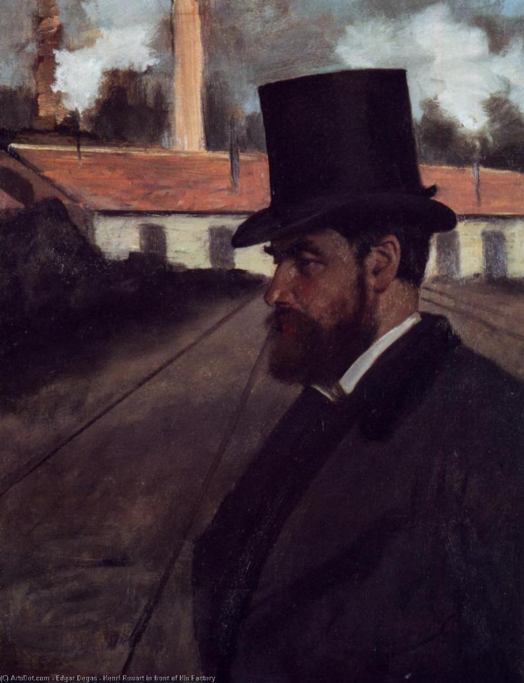 Wikioo.org - The Encyclopedia of Fine Arts - Painting, Artwork by Edgar Degas - Henri Rouart in front of His Factory