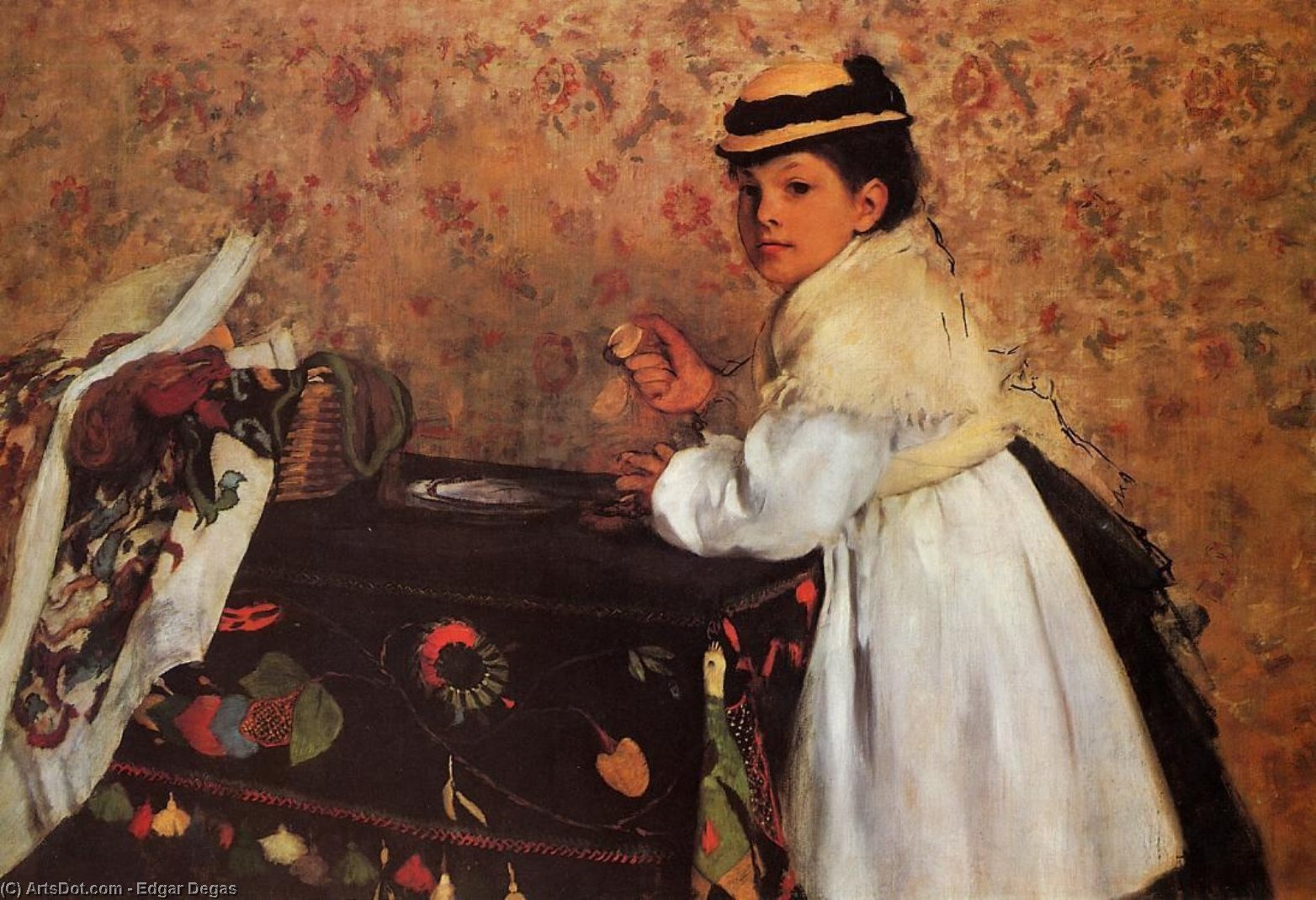 Wikioo.org - The Encyclopedia of Fine Arts - Painting, Artwork by Edgar Degas - Hortense Valpinçon
