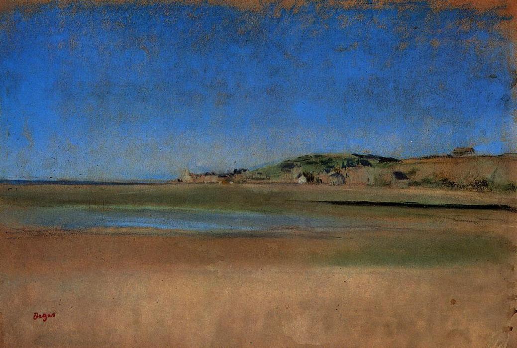 Wikioo.org – L'Enciclopedia delle Belle Arti - Pittura, Opere di Edgar Degas - Case in riva al mare