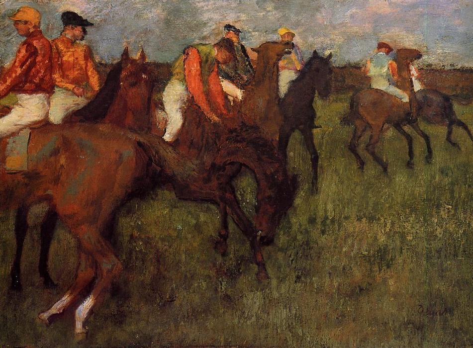 Wikioo.org - The Encyclopedia of Fine Arts - Painting, Artwork by Edgar Degas - Jockeys 3