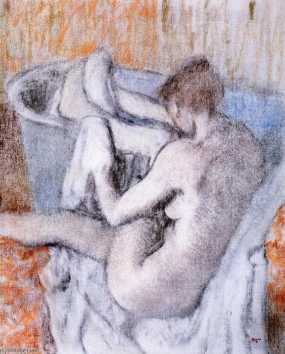 Wikioo.org - The Encyclopedia of Fine Arts - Painting, Artwork by Edgar Degas - La Toilette apres le Bain