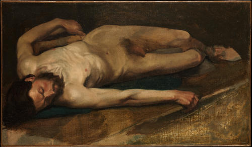 Wikioo.org - The Encyclopedia of Fine Arts - Painting, Artwork by Edgar Degas - Male Nude