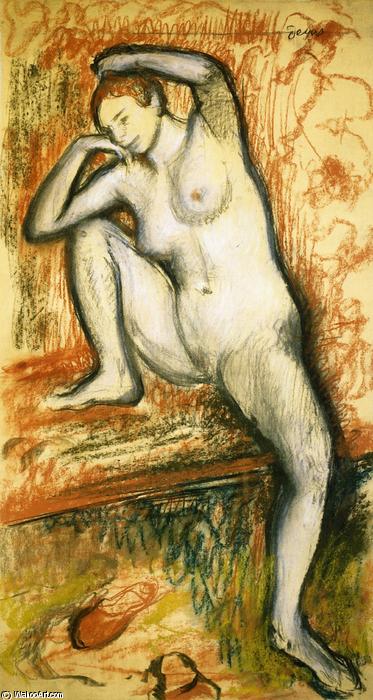 Wikioo.org - Bách khoa toàn thư về mỹ thuật - Vẽ tranh, Tác phẩm nghệ thuật Edgar Degas - Nude Study of a Dancer