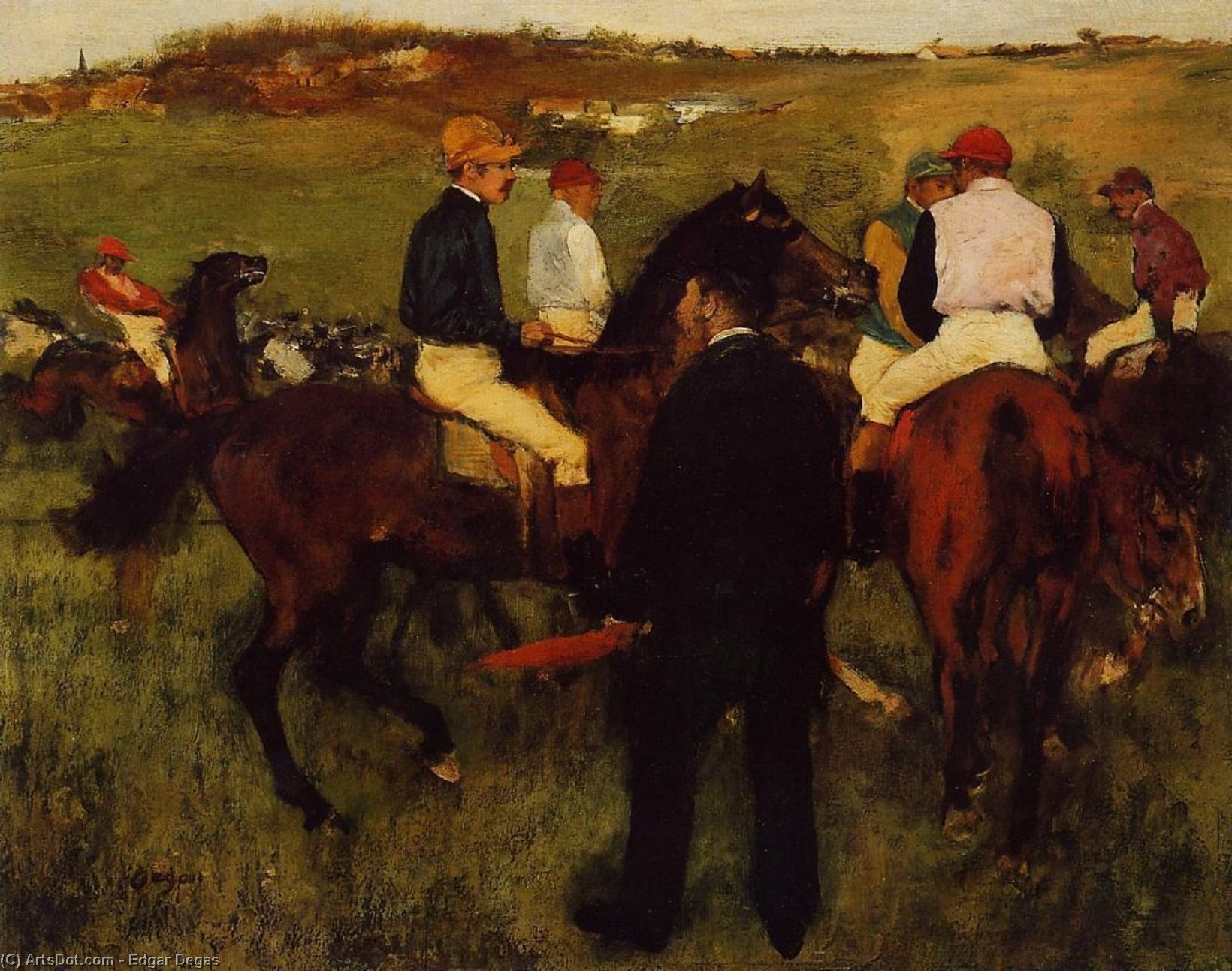 Wikioo.org - The Encyclopedia of Fine Arts - Painting, Artwork by Edgar Degas - Out of the Paddock
