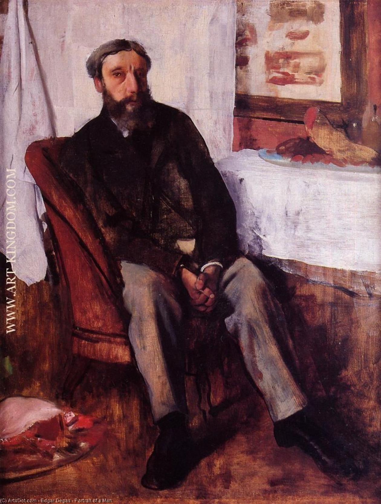WikiOO.org – 美術百科全書 - 繪畫，作品 Edgar Degas - 人像的一个人