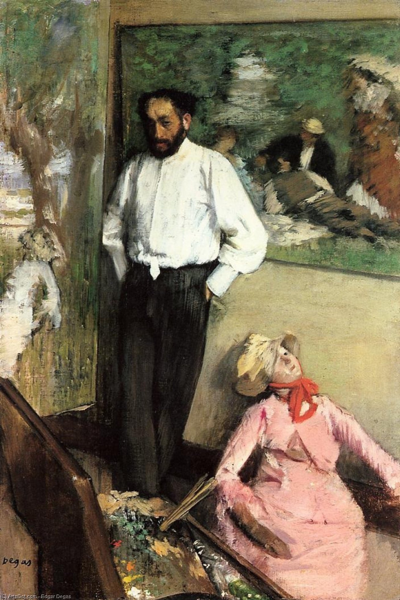 Wikioo.org - The Encyclopedia of Fine Arts - Painting, Artwork by Edgar Degas - Portrait of Henri Michel-Levy